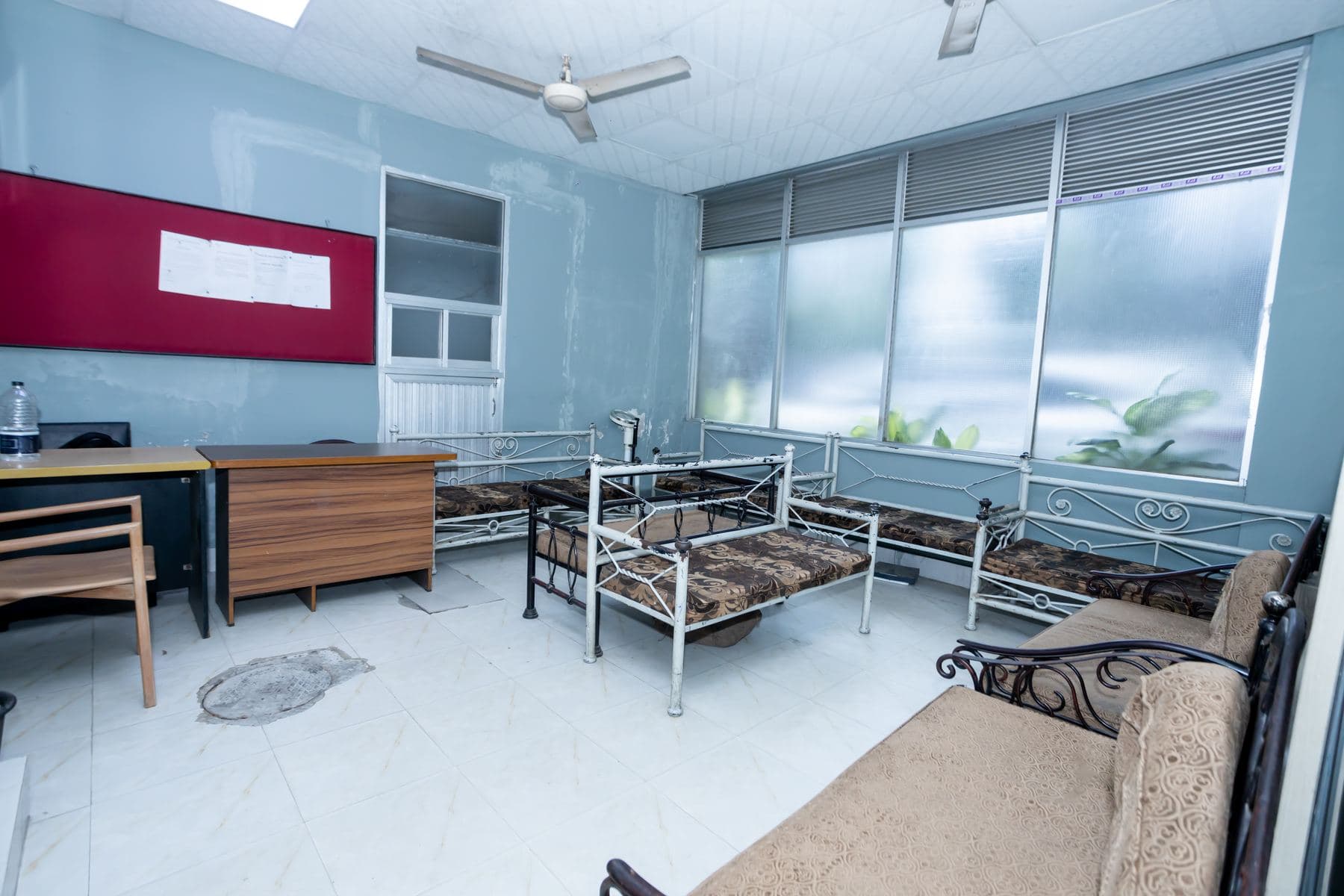 Candidate waiting area at the Rahat International office